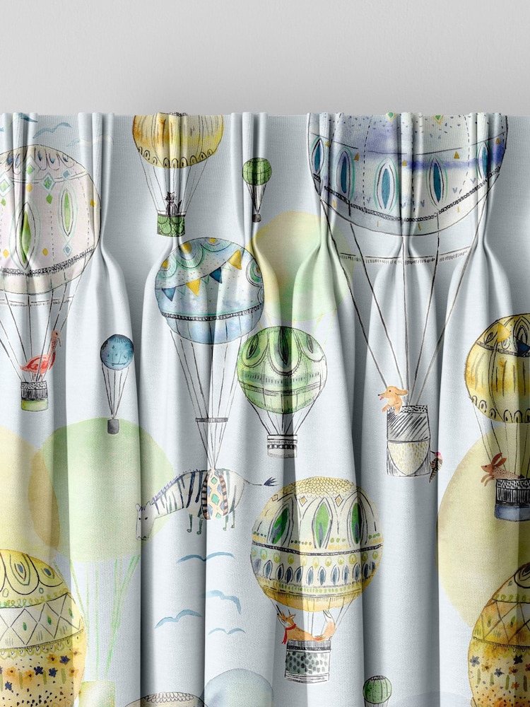 Voyage Citrus Kids Up And Away Made To Measure Curtains - Image 5 of 9