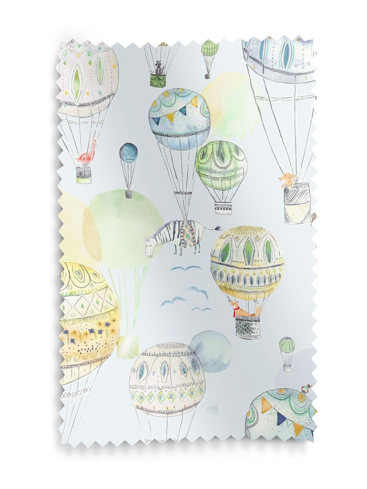 Voyage Citrus Kids Up And Away Made To Measure Curtains - Image 9 of 9