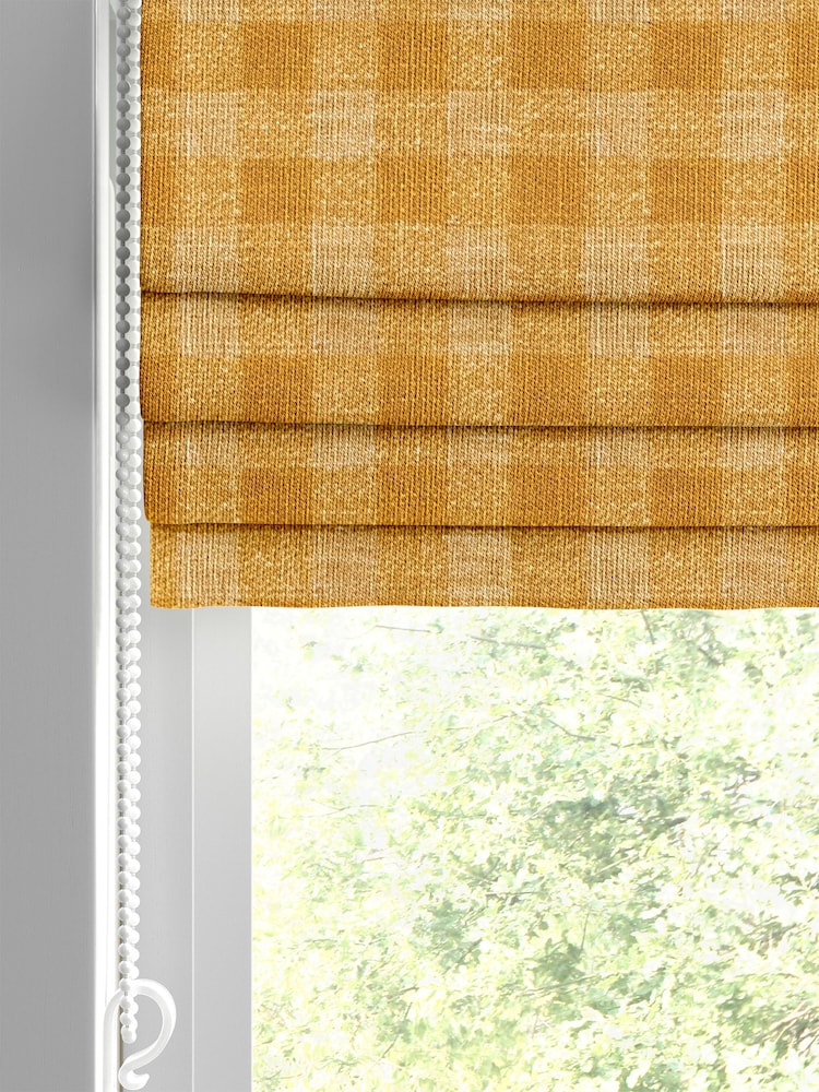 Laura Ashley Yellow Gingham Made To Measure Roman Blinds - Image 2 of 6
