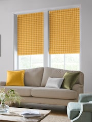 Laura Ashley Yellow Gingham Made To Measure Roman Blinds - Image 5 of 6