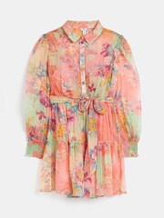 River Island Orange Ls Printed Shirt Mini Dress - Image 5 of 5