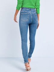 Dark Blue High Rise Super Soft Skinny Jeans - Image 3 of 5