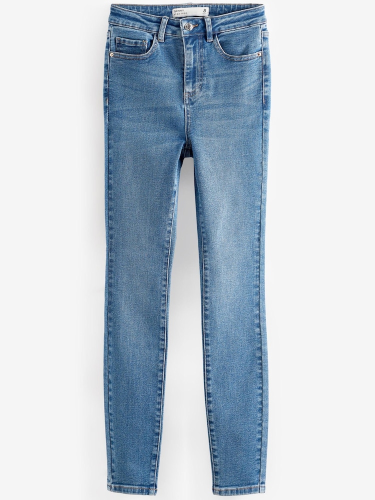 Dark Blue High Rise Super Soft Skinny Jeans - Image 5 of 5