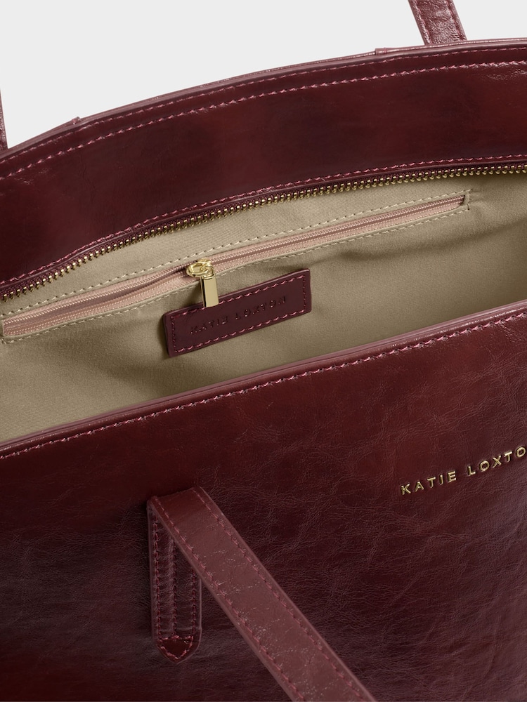 Katie Loxton Red Harlyn Work Tote Bag - Image 6 of 6 Katie Loxton Red Harlyn Work Tote Bag - Image 6 of 6