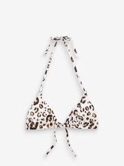 White Animal Triangle Bikini Top - Image 6 of 6