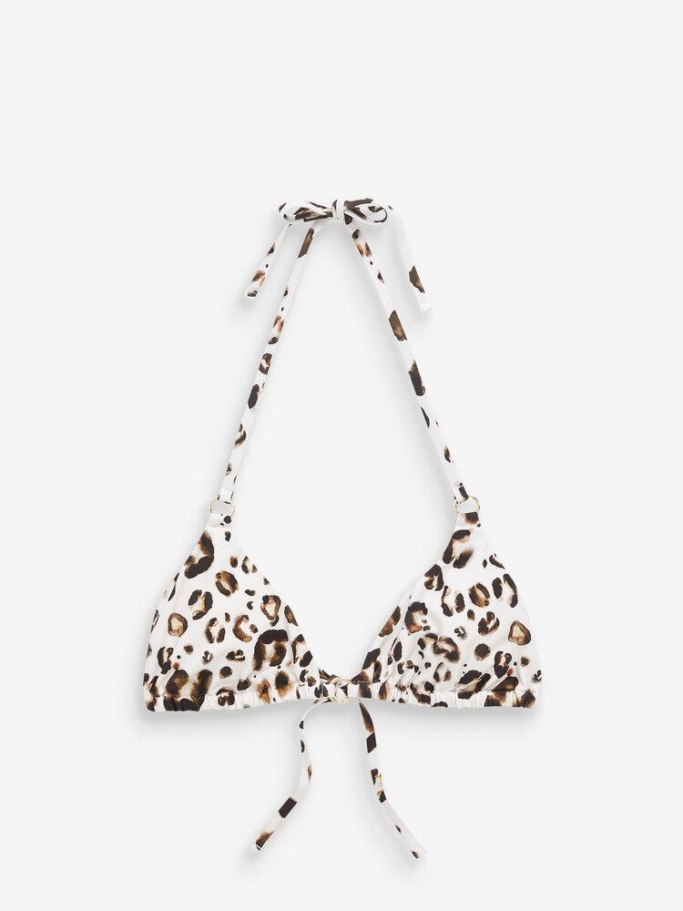 White Animal Triangle Bikini Top - Image 6 of 6