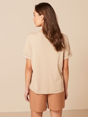Sand Brown Tailored Utility Detail Shorts - Image 3 of 5