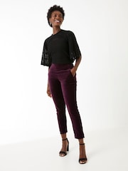 FatFace Purple Isobelle Velvet Trousers - Image 1 of 5