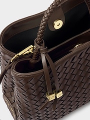 Katie Loxton Brown Nova Hand Woven Top Handle Bag - Image 13 of 14