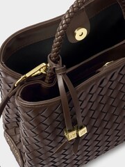 Katie Loxton Brown Nova Hand Woven Top Handle Bag - Image 5 of 6