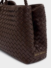 Katie Loxton Brown Nova Hand Woven Top Handle Bag - Image 6 of 6