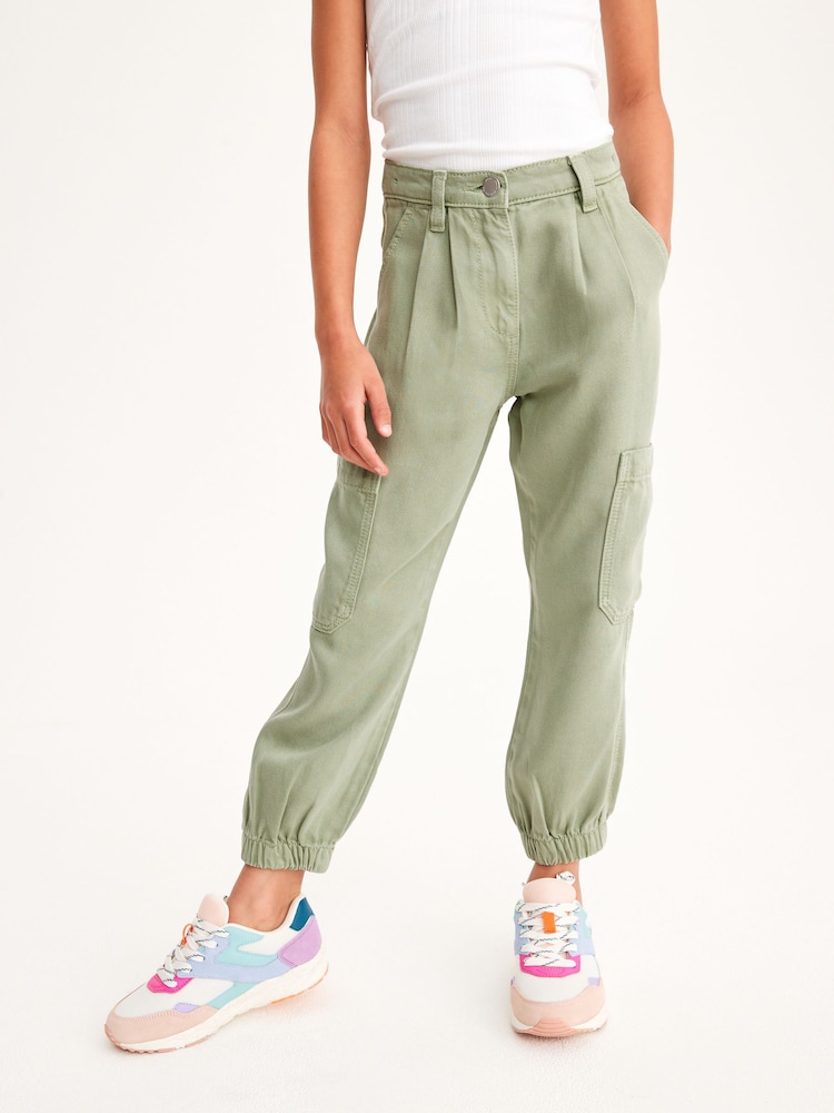 Khakigrün - TENCEL™-Cargohose (3–16 J.) - Bild 1 von 7