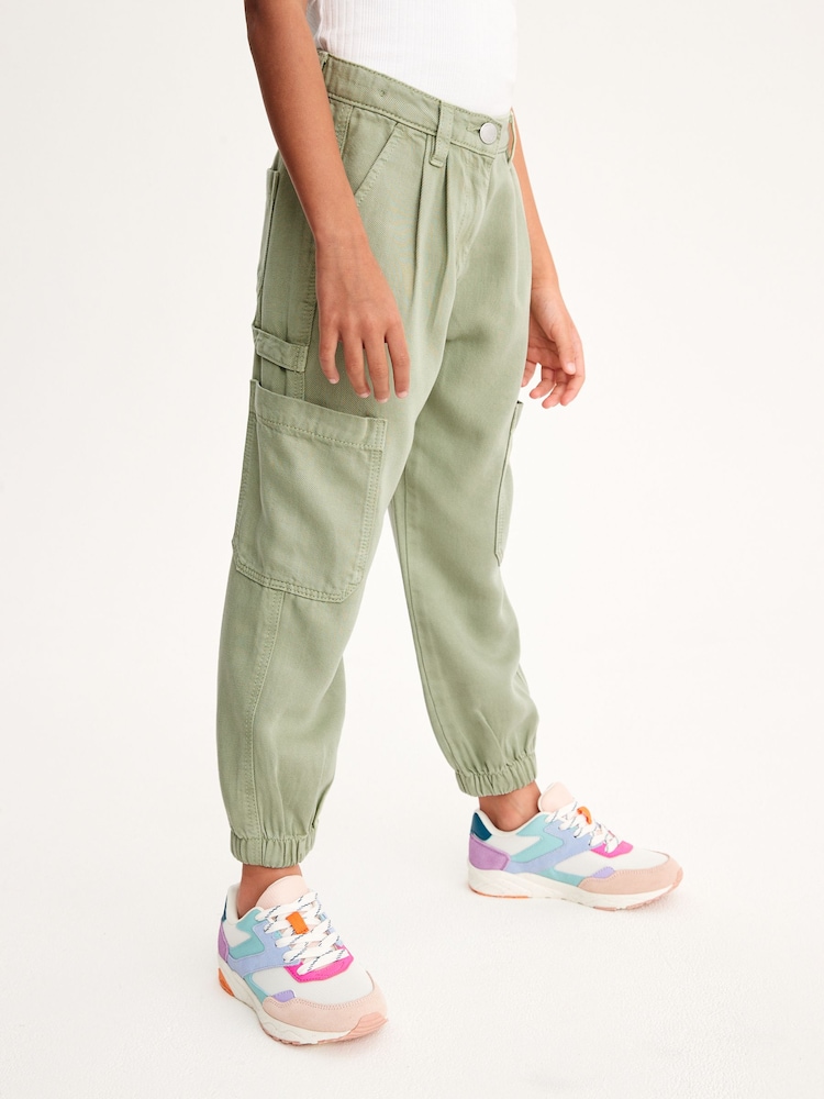 Khaki Green TENCEL™ Cargo Trousers (3-16yrs) - Image 5 of 7
