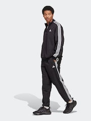 adidas Black 3 Stripes Woven Tracksuit - Image 1 of 9