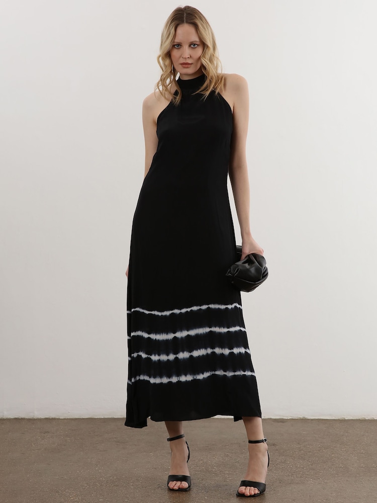 Religion Black Halterneck Midi Maxi Dress - Image 1 of 6