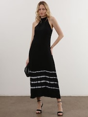 Religion Black Halterneck Midi Maxi Dress - Image 4 of 6