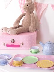 JoJo Maman Bébé Polka Dot Tin Tea Set - Image 4 of 5