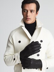 Reiss Black Iowa Leather Gloves - Image 2 of 4