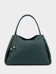 Katie Loxton Green Large Nova Hand Woven Shoulder Bag - Image 1 of 5