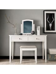 Bentley Designs White Ashby Stool - Image 1 of 3