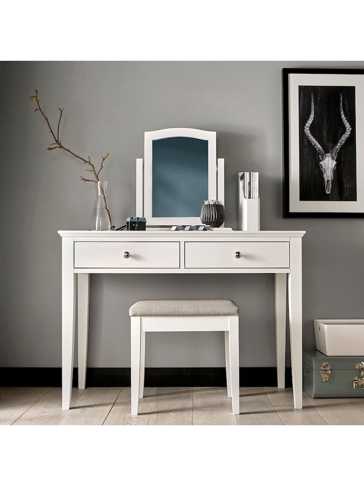Bentley Designs White Ashby Stool - Image 1 of 3