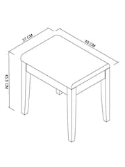 Bentley Designs White Ashby Stool - Image 3 of 3