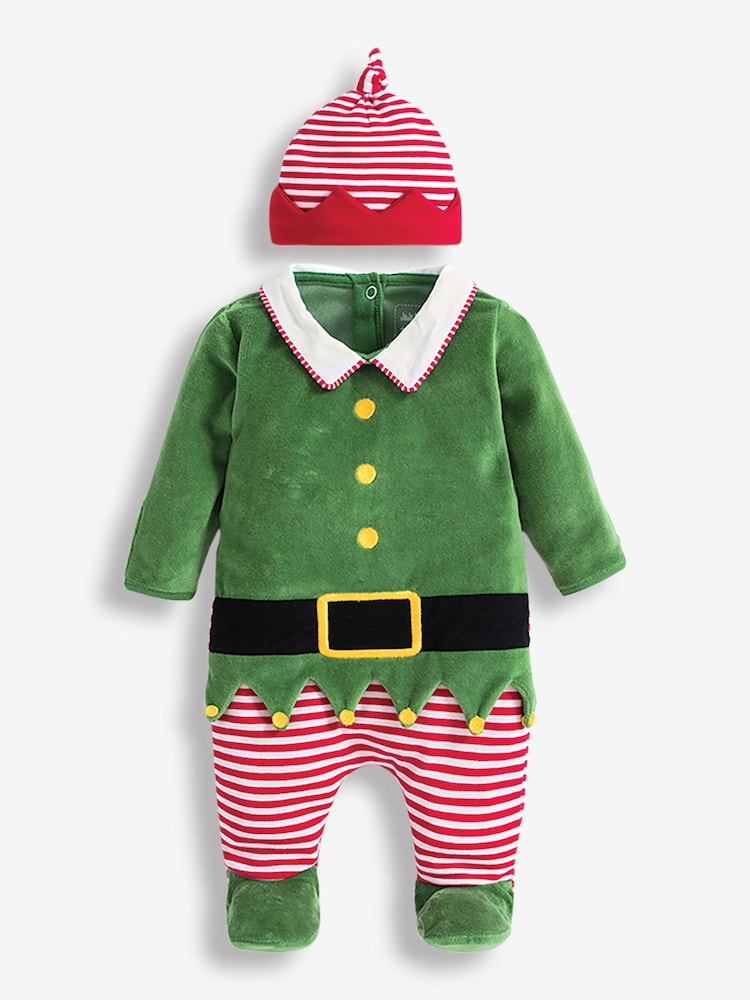 JoJo Maman Bébé Red 2-Piece Baby Elf Outfit Set - Image 2 of 4