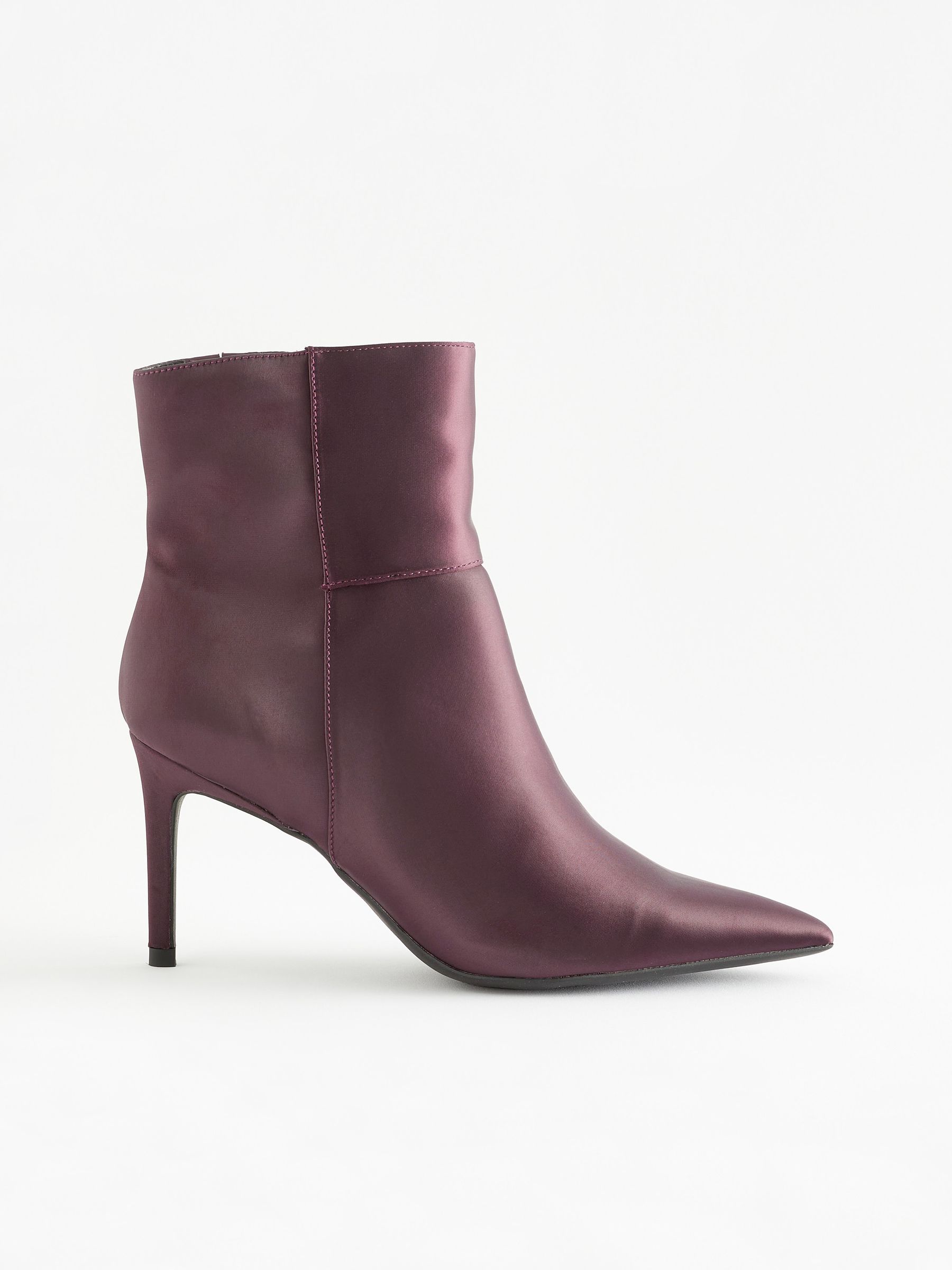 Buy Purple Forever Comfort Point Toe Heeled Ankle Boots from Next Luxembourg