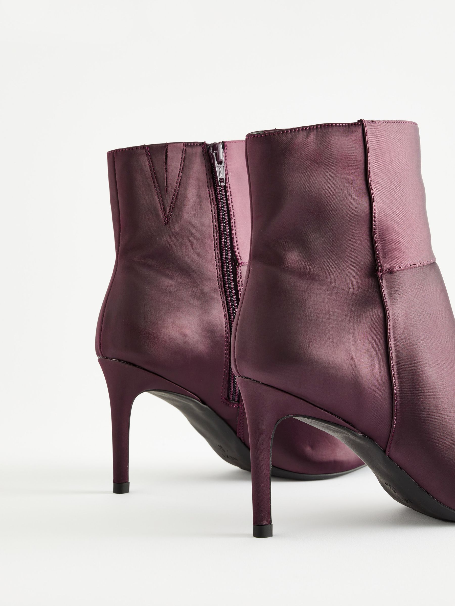Purple kitten heel boots sale