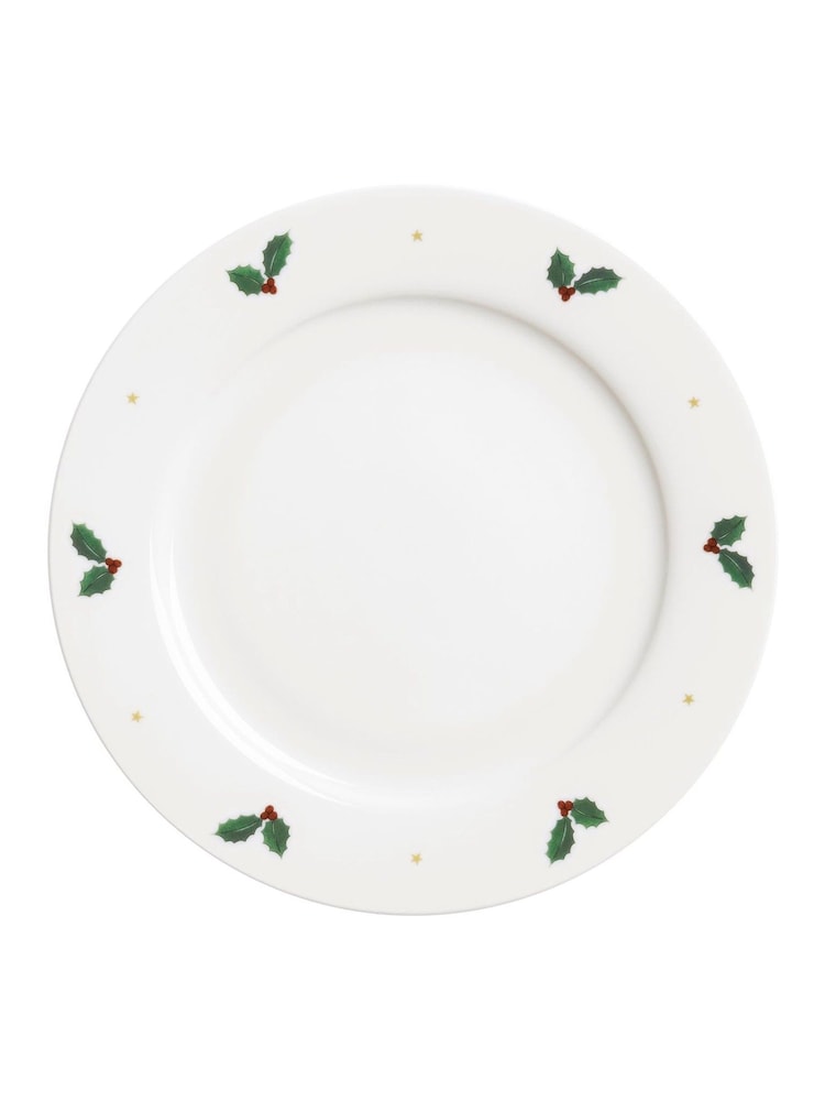 Sophie Allport White Christmas Holly & Berry 21cm Side Plate - Image 1 of 1