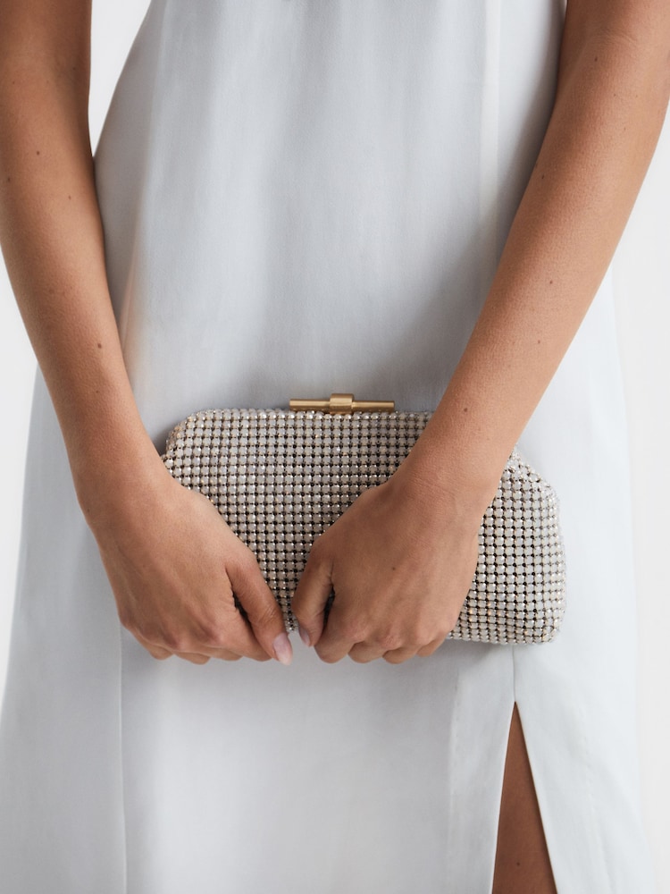 Reiss Opal Adaline Embellished Clutch Bag - Image 4 of 7