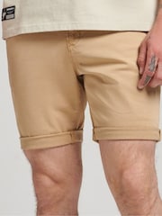 Superdry Brown Organic Cotton Studios Core Chino Shorts - Image 1 of 5