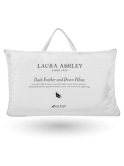 Laura Ashley White 100% Cotton Premium Duck Feather and Down Pillow - Image 4 of 4