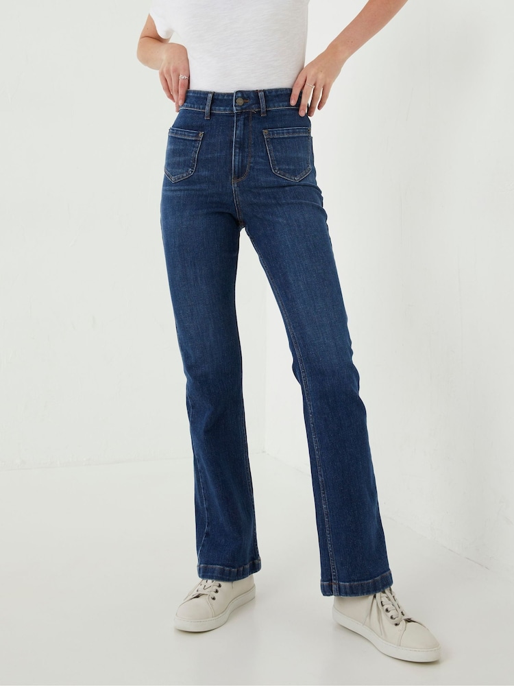 FatFace Blue Fly Flare Jeans - Image 1 of 5