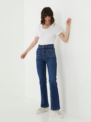 FatFace Blue Fly Flare Jeans - Image 3 of 5