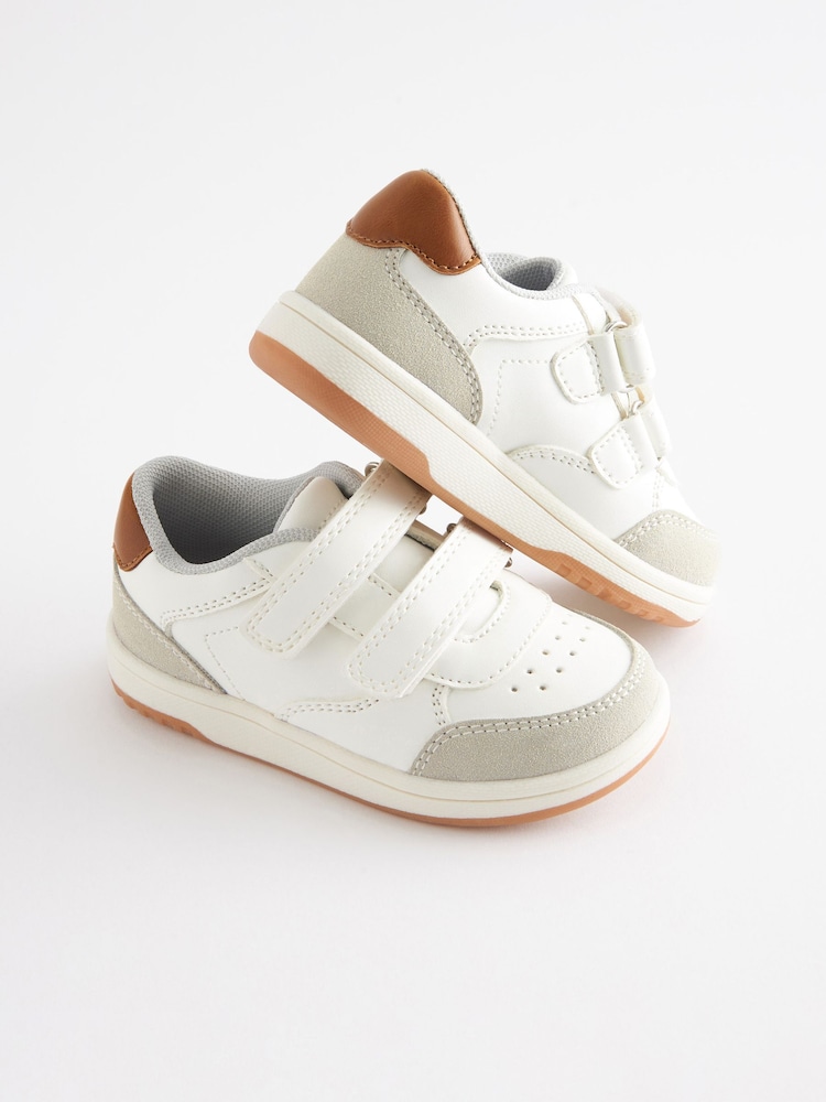 White Two Strap Touch Fastening Smart Trainers - Image 1 of 4