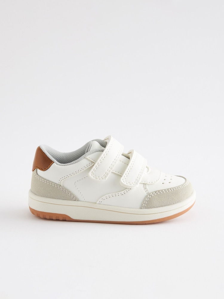 White Two Strap Touch Fastening Smart Trainers - Image 2 of 4