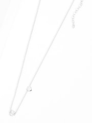 Sterling Silver Asymmetric Initial Heart Necklace - Image 2 of 4