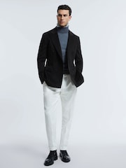 Reiss Black Bologna Atelier Cashmere Slim Fit Double Breasted Blazer - Image 3 of 8