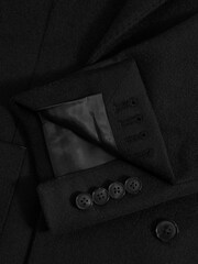 Reiss Black Bologna Atelier Cashmere Slim Fit Double Breasted Blazer - Image 7 of 8