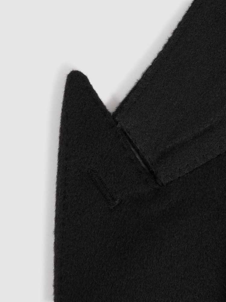 Reiss Black Bologna Atelier Cashmere Slim Fit Double Breasted Blazer - Image 8 of 8