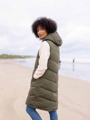 Зеленый - Tog 24 Ranskill Long Padded с капюшоном Gilet - Image 5 of 8