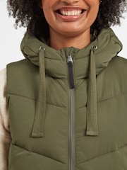 Зеленый - Tog 24 Ranskill Long Padded с капюшоном Gilet - Image 6 of 8