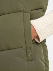 Зеленый - Tog 24 Ranskill Long Padded с капюшоном Gilet - Image 7 of 8