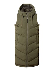 Зеленый - Tog 24 Ranskill Long Padded с капюшоном Gilet - Image 8 of 8
