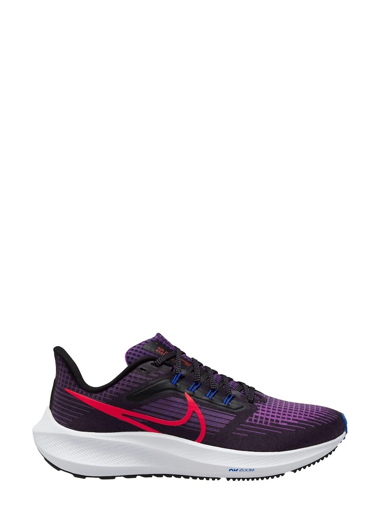 Nike Black/Purple Air Zoom Pegasus 39 Running Trainers - Image 1 of 10
