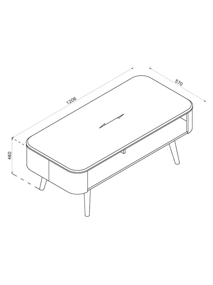 Jual Oak Oslo Coffee Table - Image 4 of 4
