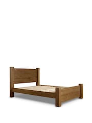 time4sleep Dark Wooden Plank Bed Frame - Image 4 of 4