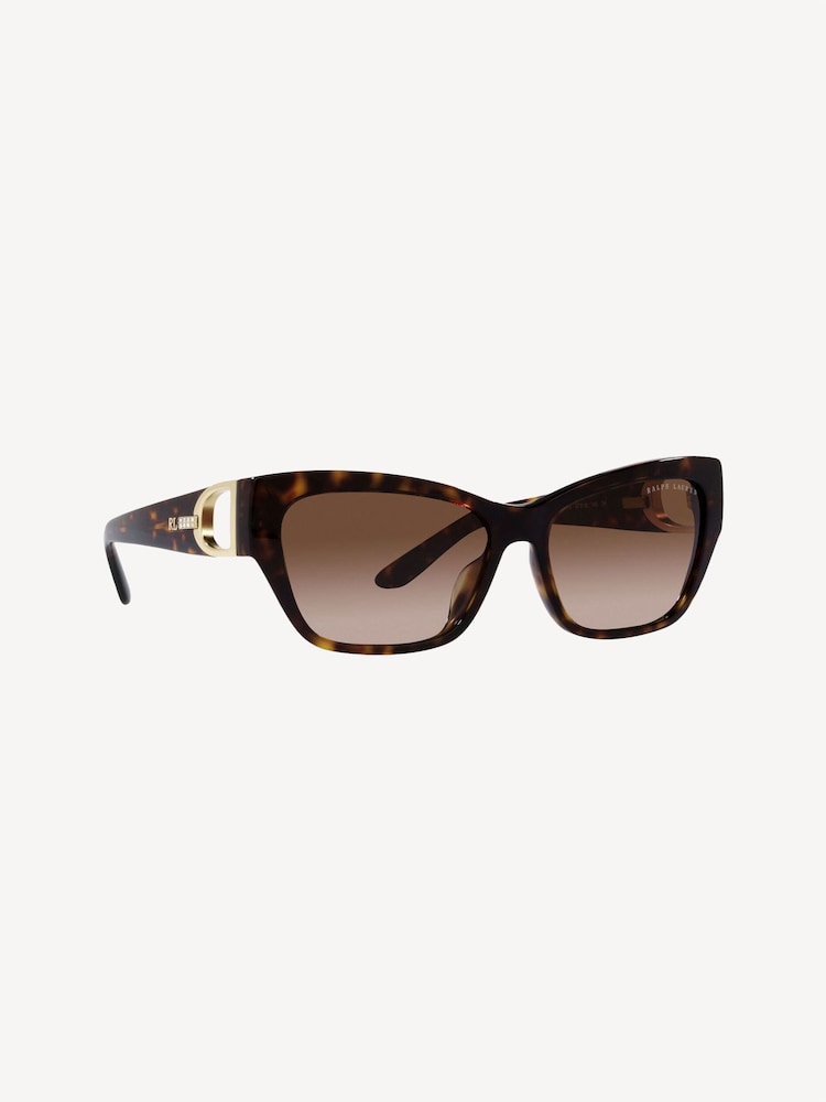 Ralph Lauren Brown Stirrup Arm Detail Sunglasses - Image 1 of 13