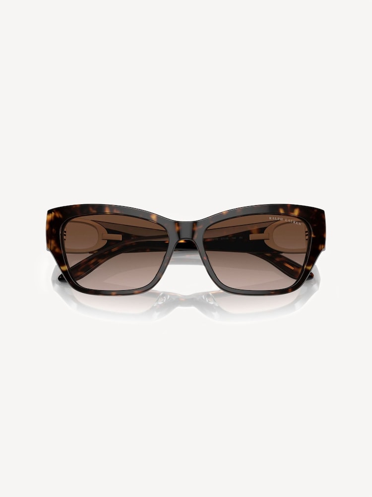 Ralph Lauren Brown Stirrup Arm Detail Sunglasses - Image 13 of 13